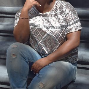 Plus size sequin top